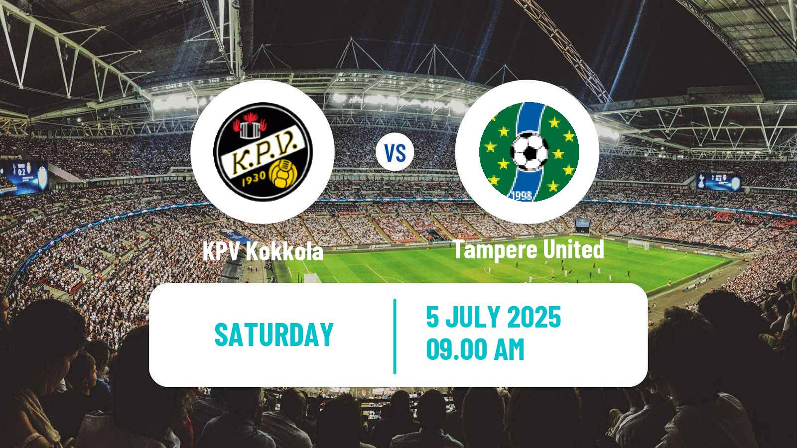 Soccer Finnish Ykkonen KPV Kokkola - Tampere United