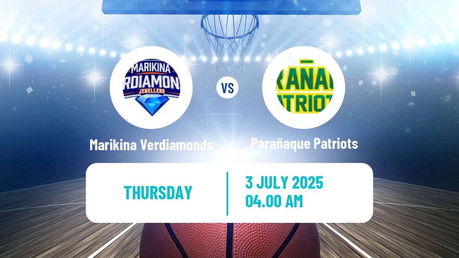 Basketball Philippines MBPL  Marikina Verdiamonds - Parañaque Patriots