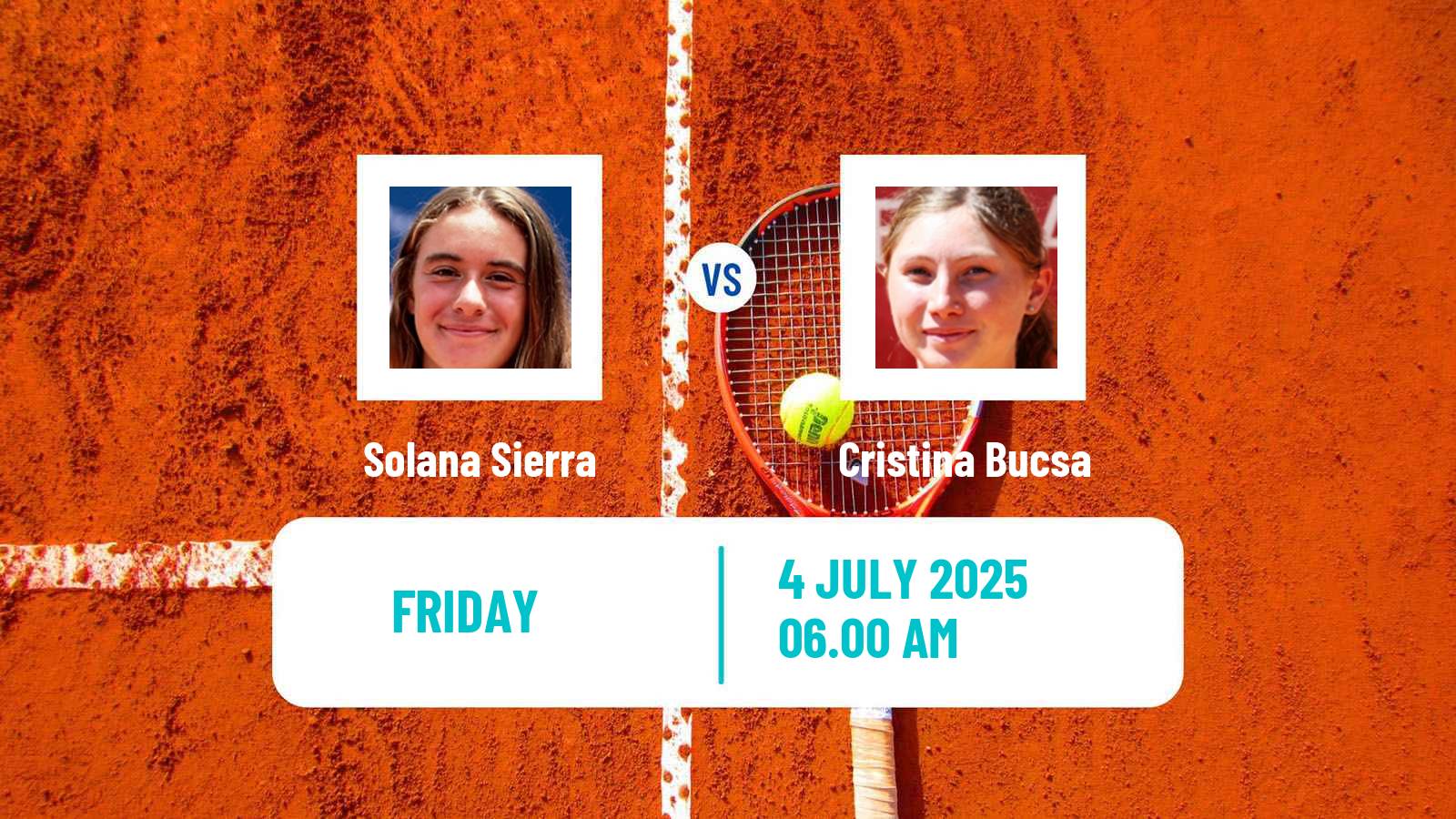 Tennis WTA Wimbledon Solana Sierra - Cristina Bucsa