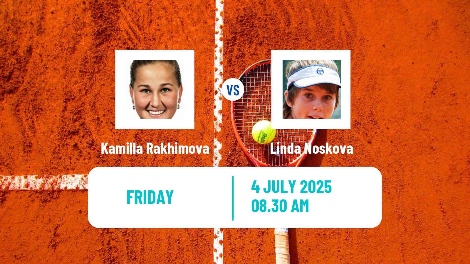 Tennis WTA Wimbledon Kamilla Rakhimova - Linda Noskova