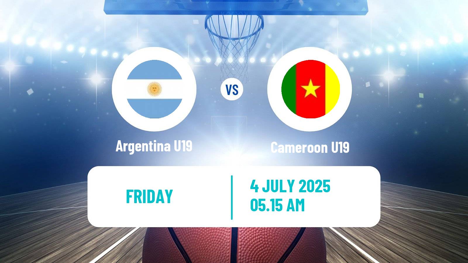 Basketball World Championship U19 Basketball Argentina U19 - Cameroon U19