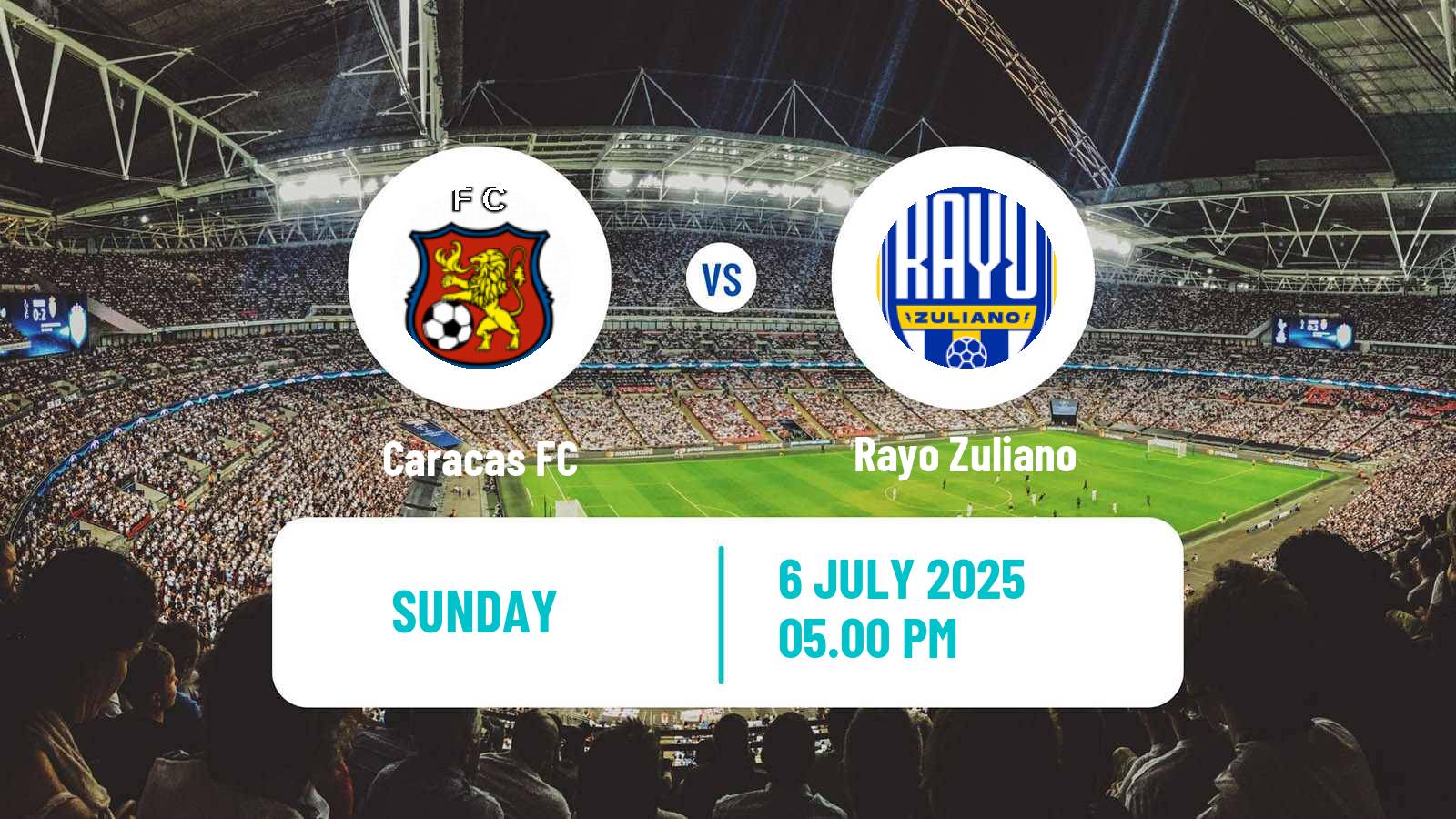 Soccer Venezuelan Primera Division Caracas - Rayo Zuliano