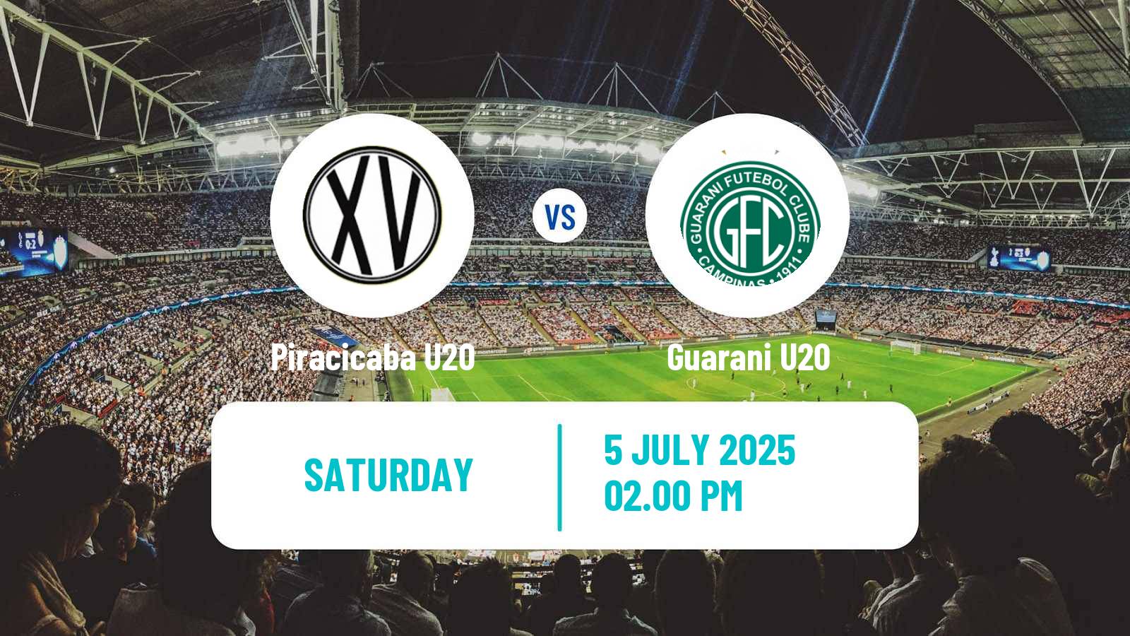 Soccer Brazilian Paulista U20 Piracicaba U20 - Guarani U20