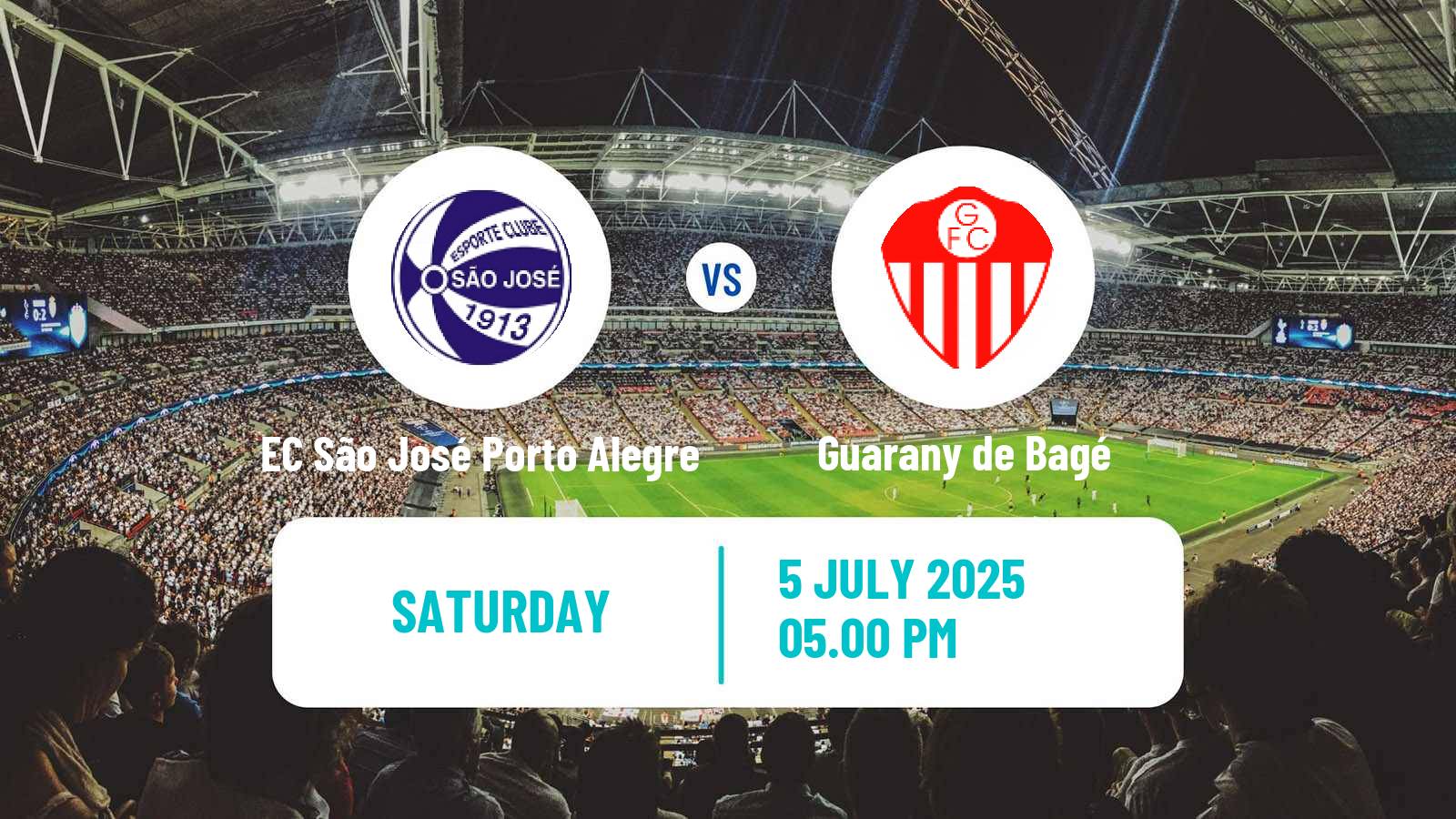 Soccer Brazilian Serie D EC São José Porto Alegre - Guarany de Bagé
