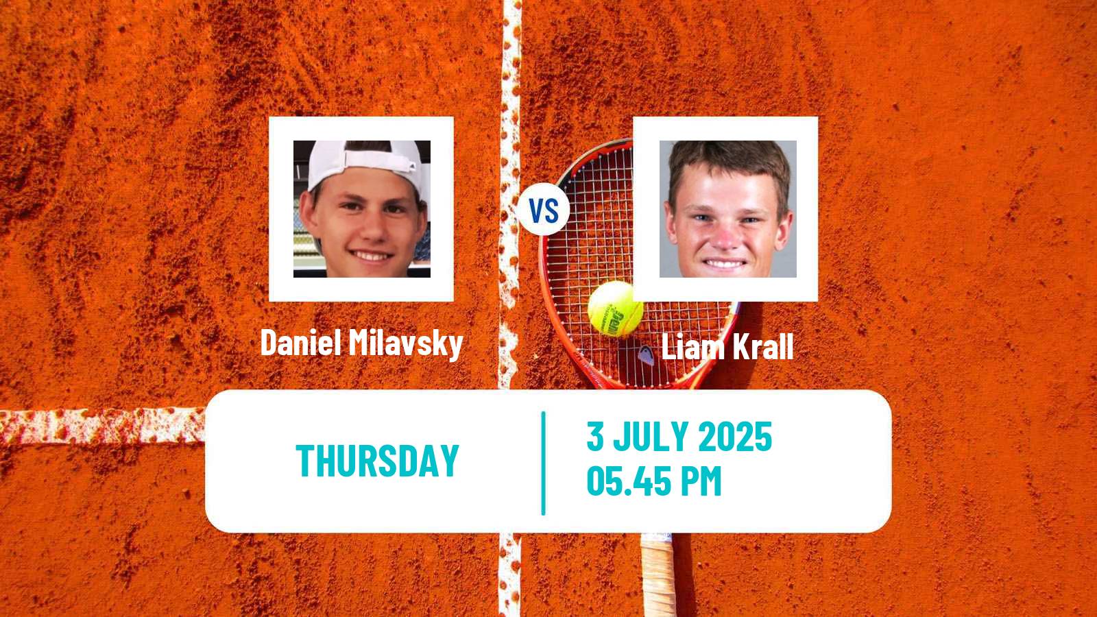 Tennis ITF M25 Laval Men Daniel Milavsky - Liam Krall