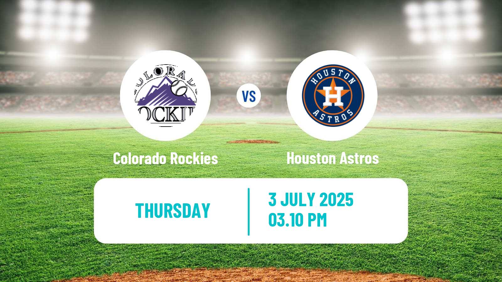 Baseball MLB Colorado Rockies - Houston Astros