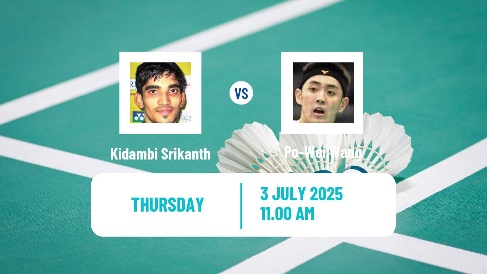 Badminton BWF World Tour Canada Open Men Kidambi Srikanth - Po-Wei Wang