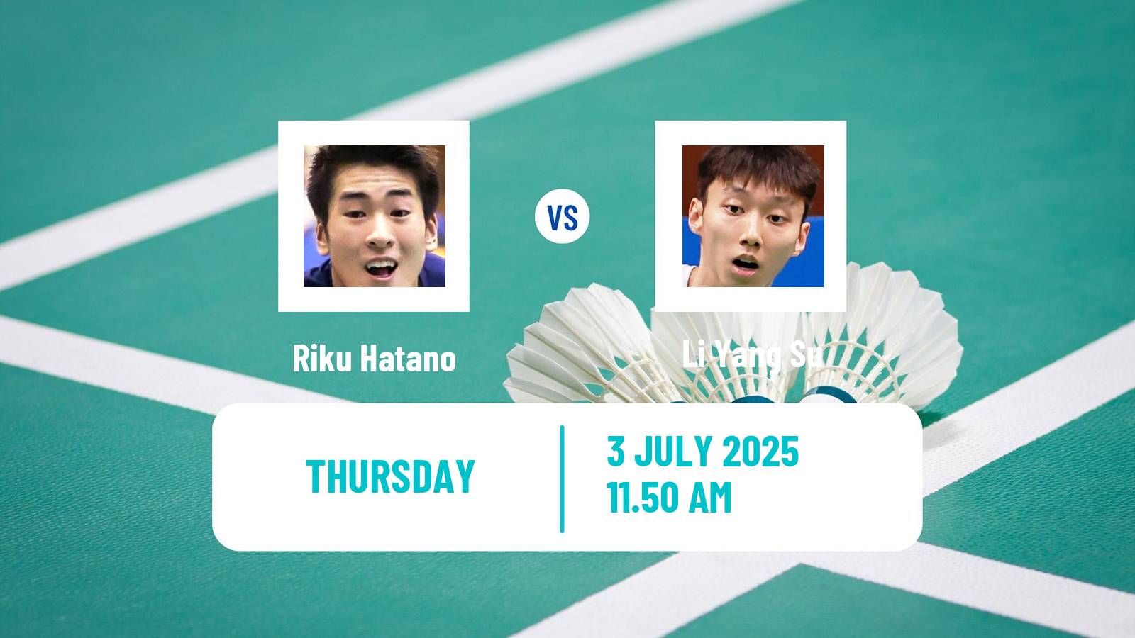 Badminton BWF World Tour Canada Open Men Riku Hatano - Li Yang Su