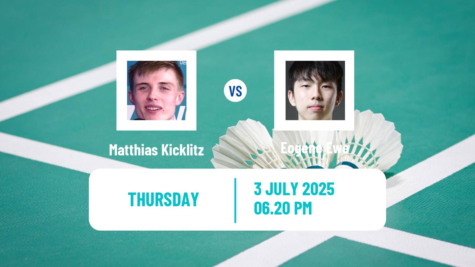 Badminton BWF World Tour Canada Open Men Matthias Kicklitz - Eogene Ewe