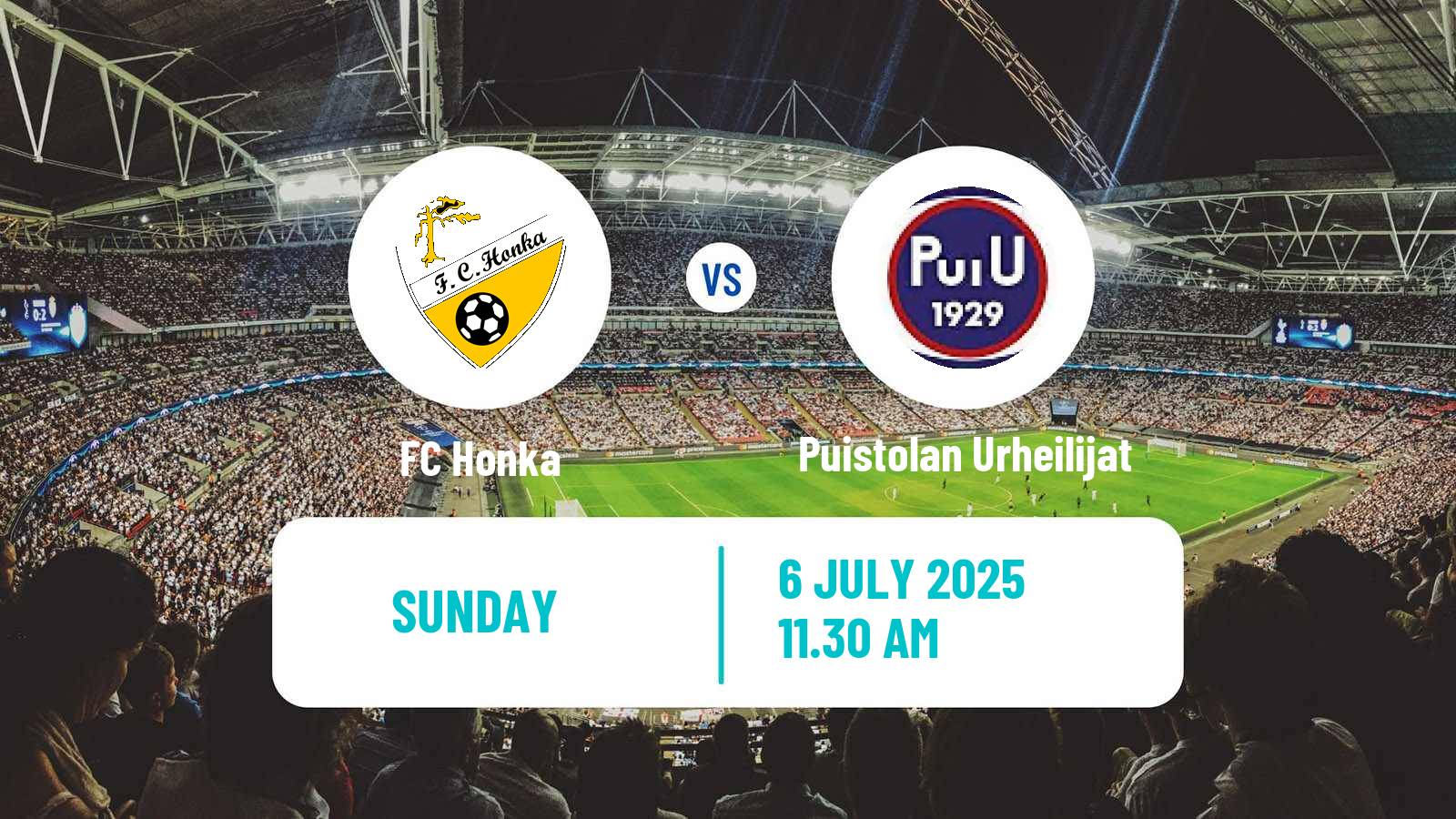 Soccer Finnish Kakkonen Group A Honka - Puistolan Urheilijat