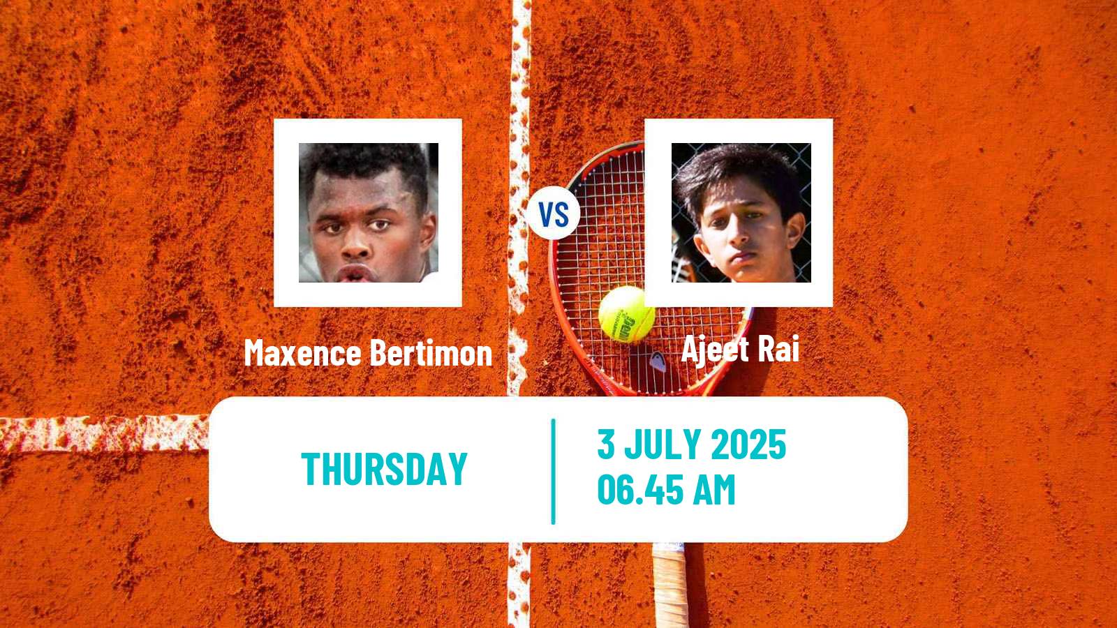 Tennis ITF M15 Monastir 26 Men Maxence Bertimon - Ajeet Rai