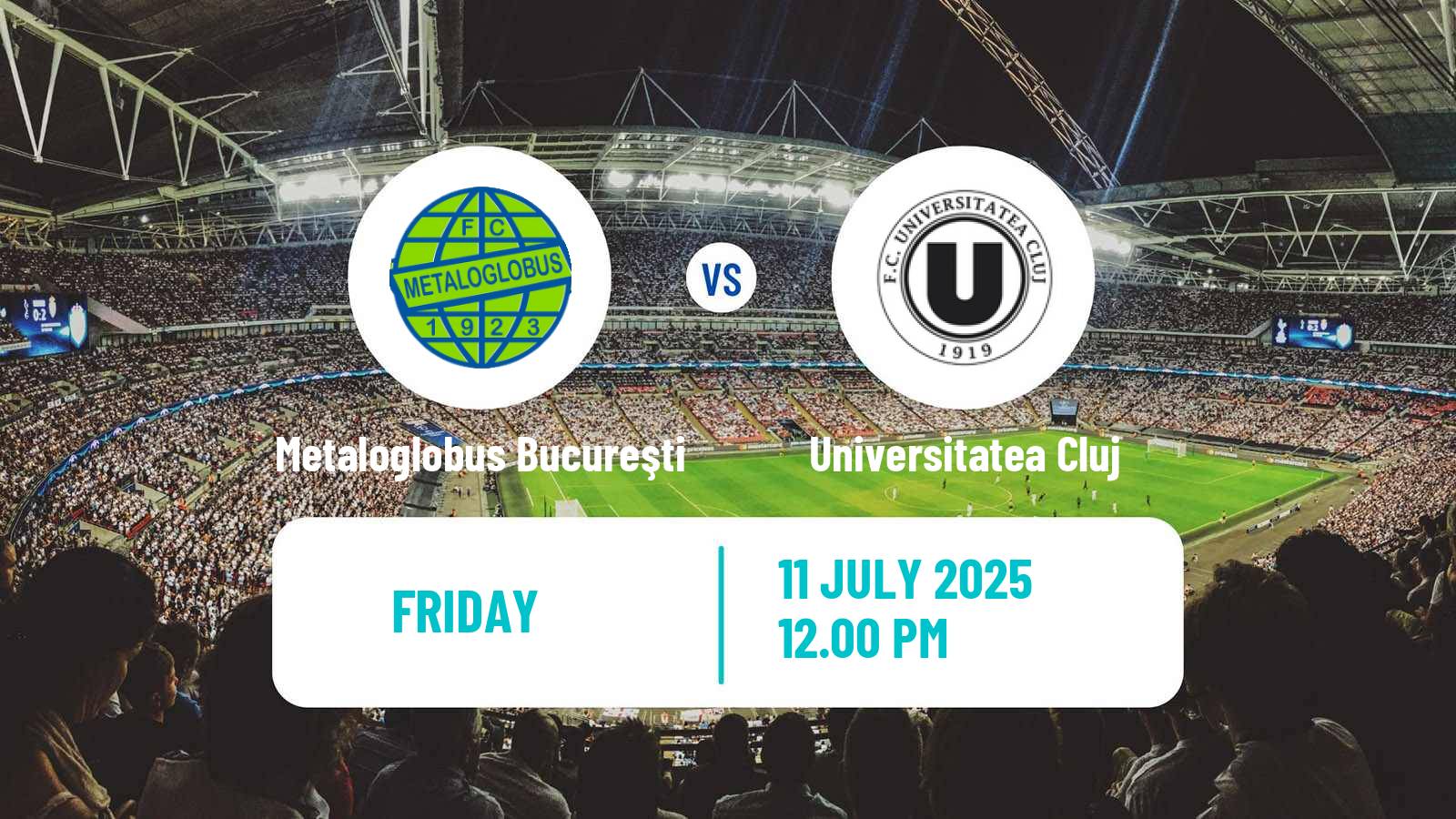 Soccer Romanian Liga 1 Metaloglobus Bucureşti - Universitatea Cluj