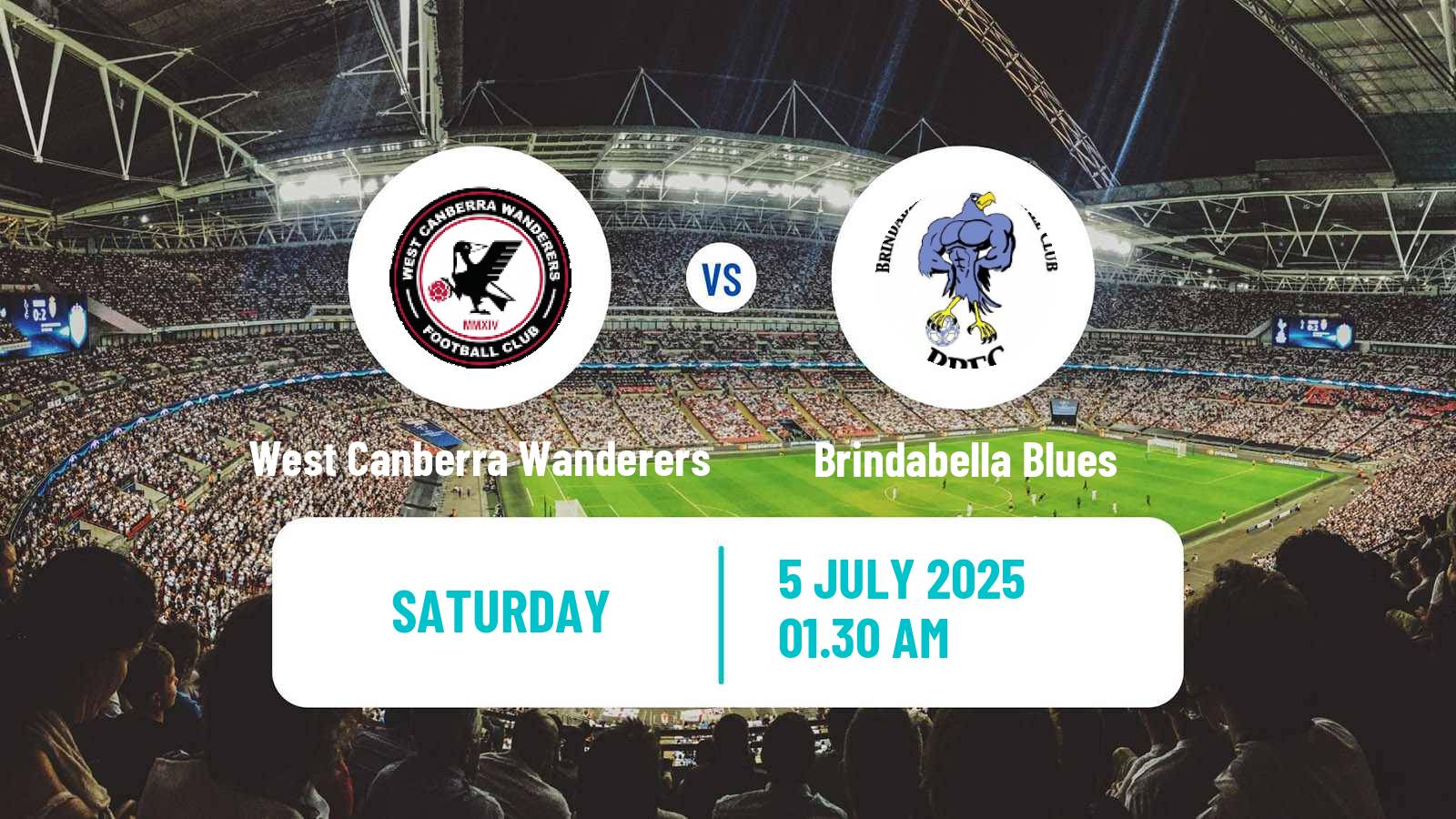 Soccer Australian Capital Premier League West Canberra Wanderers - Brindabella Blues