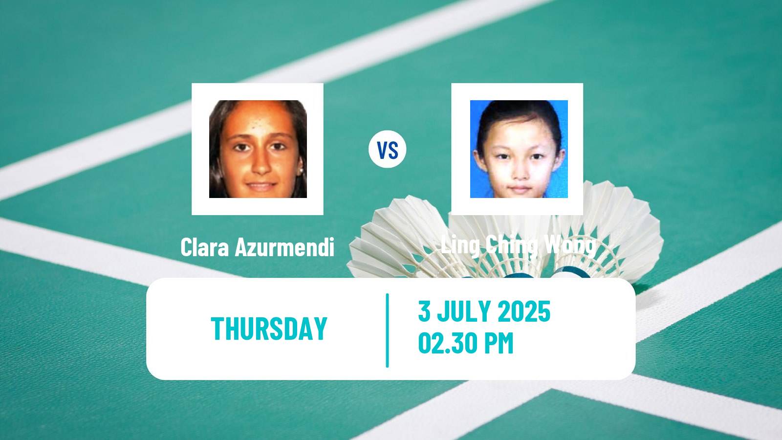 Badminton BWF World Tour Canada Open Women Clara Azurmendi - Ling Ching Wong