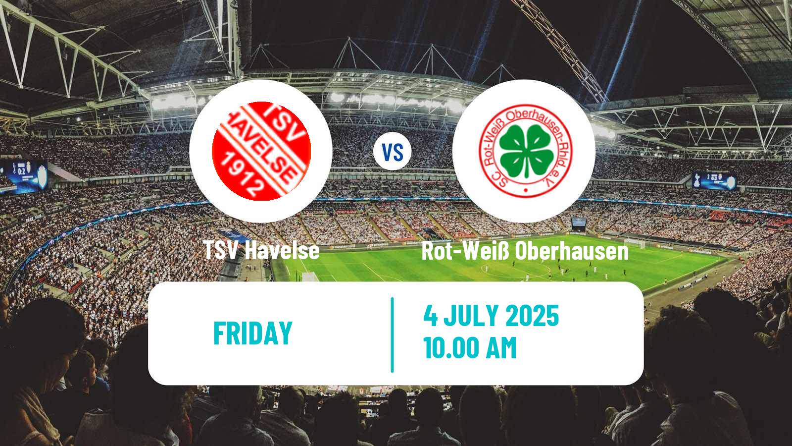 Soccer Club Friendly TSV Havelse - Rot-Weiß Oberhausen