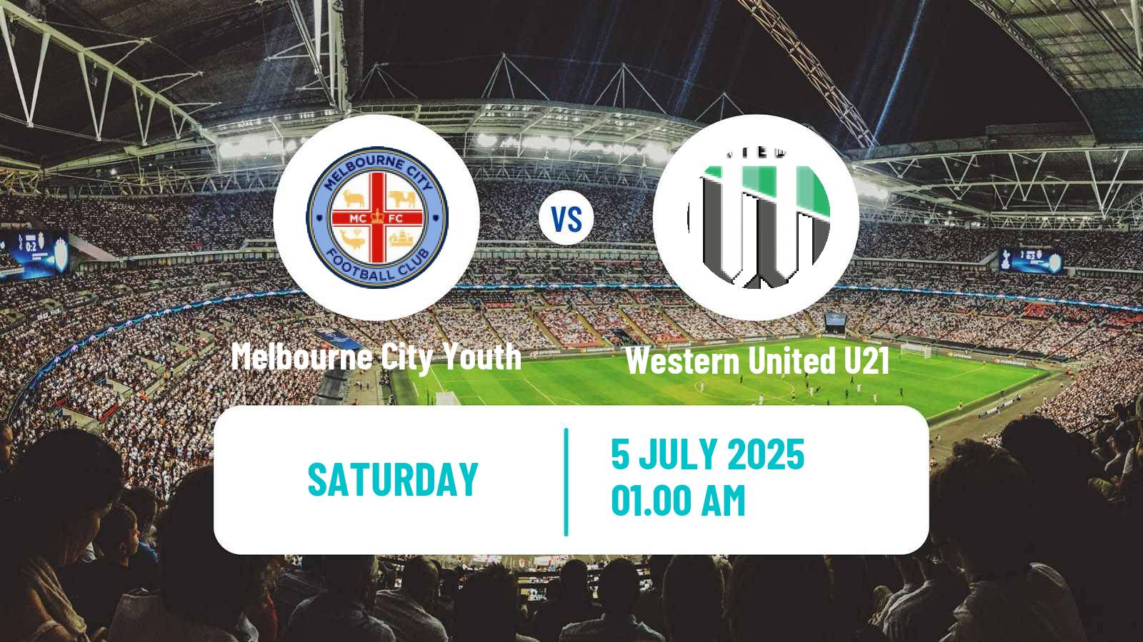 Soccer Australian Victoria Premier League Melbourne City Youth - Western United U21