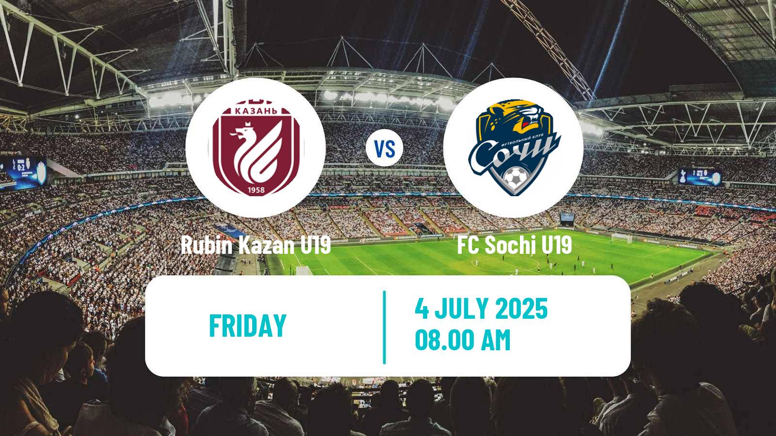 Soccer Russian Youth League Rubin Kazan U19 - Sochi U19