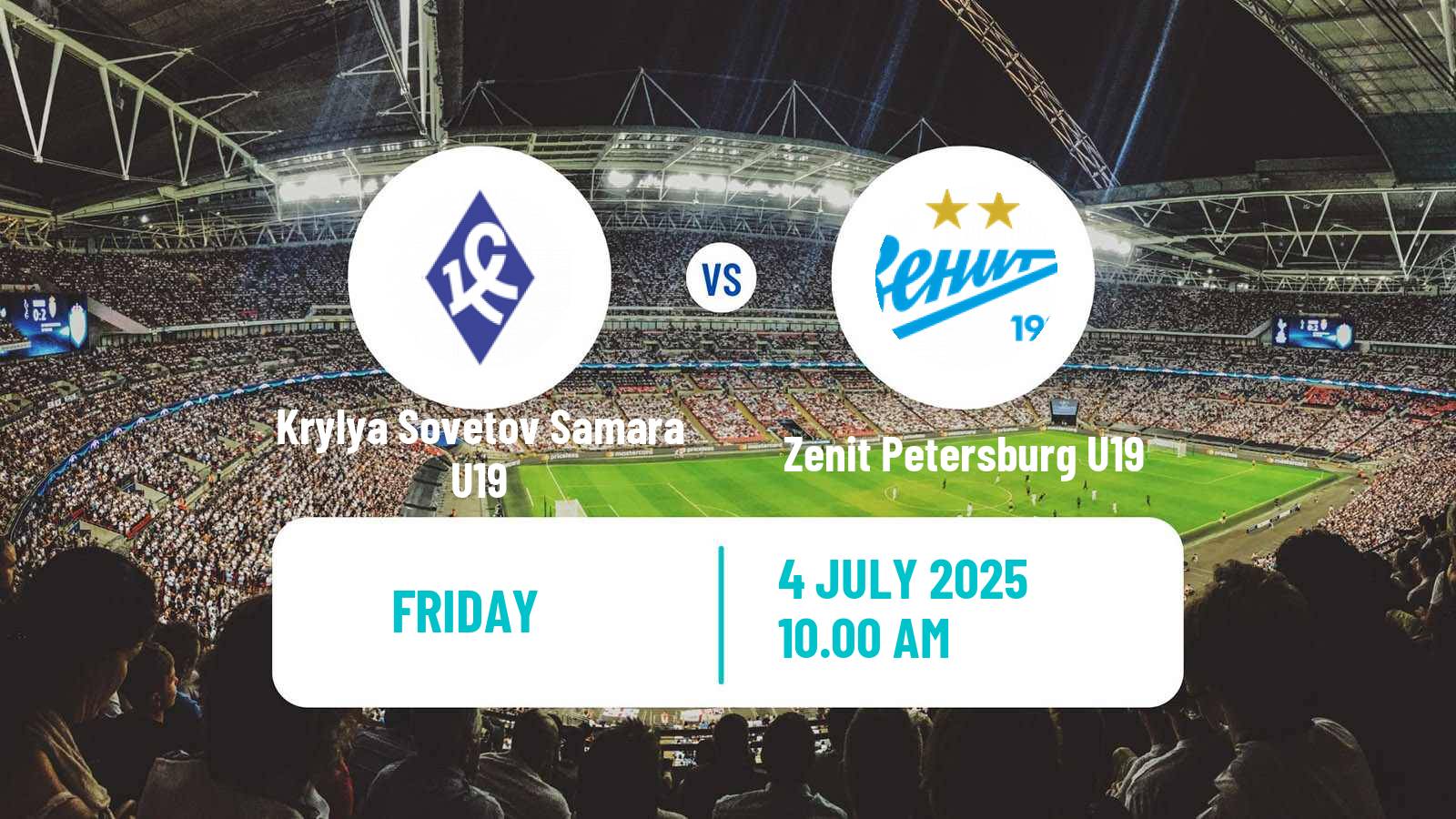 Soccer Russian Youth League Krylya Sovetov Samara U19 - Zenit Petersburg U19