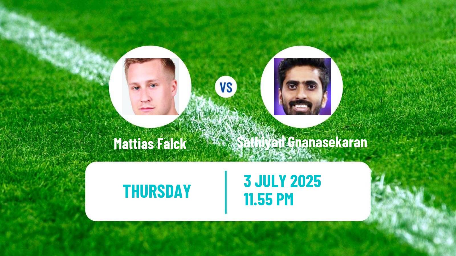 Table tennis United States Smash Men Mattias Falck - Sathiyan Gnanasekaran