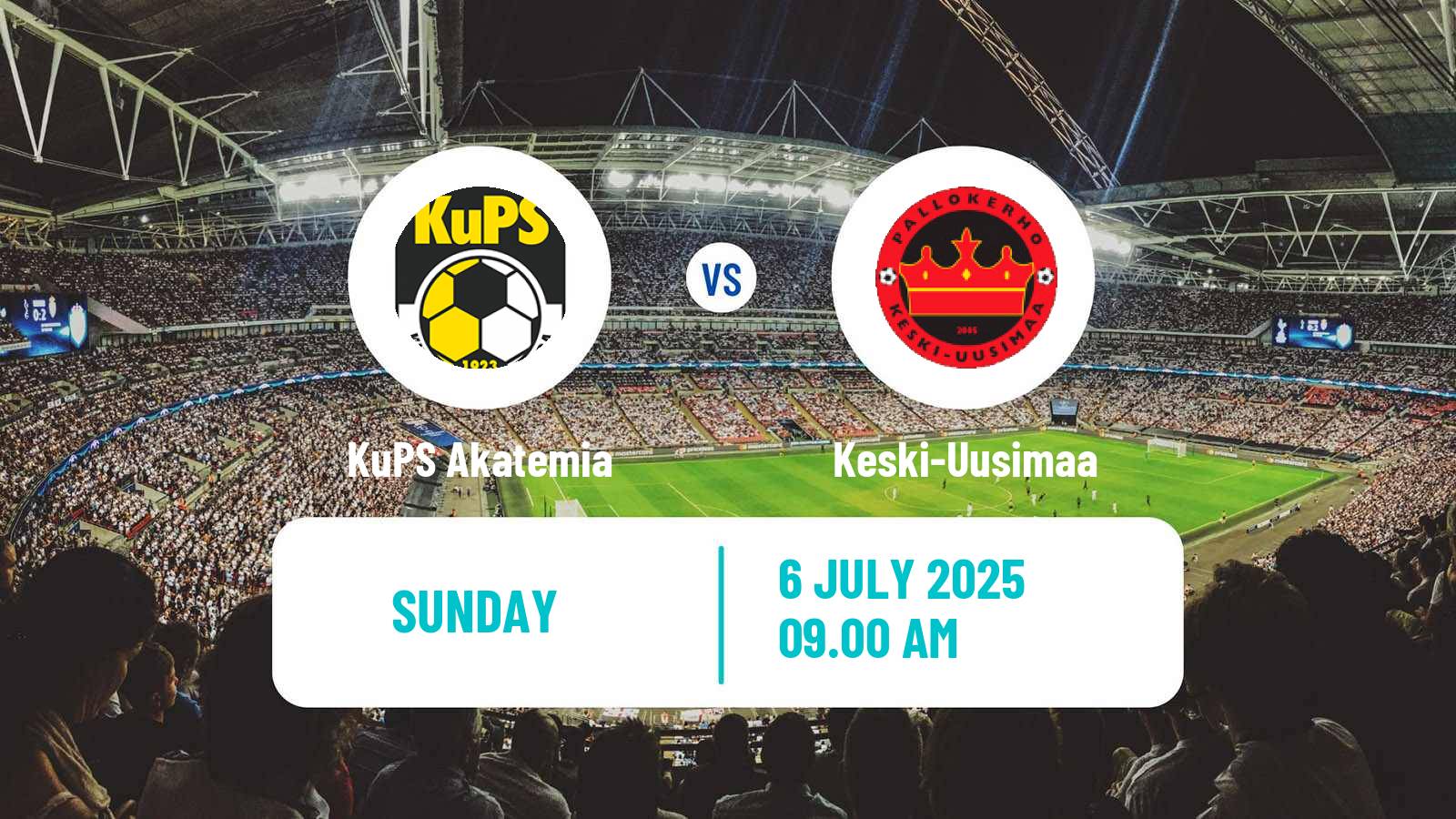 Soccer Finnish Ykkonen KuPS Akatemia - Keski-Uusimaa