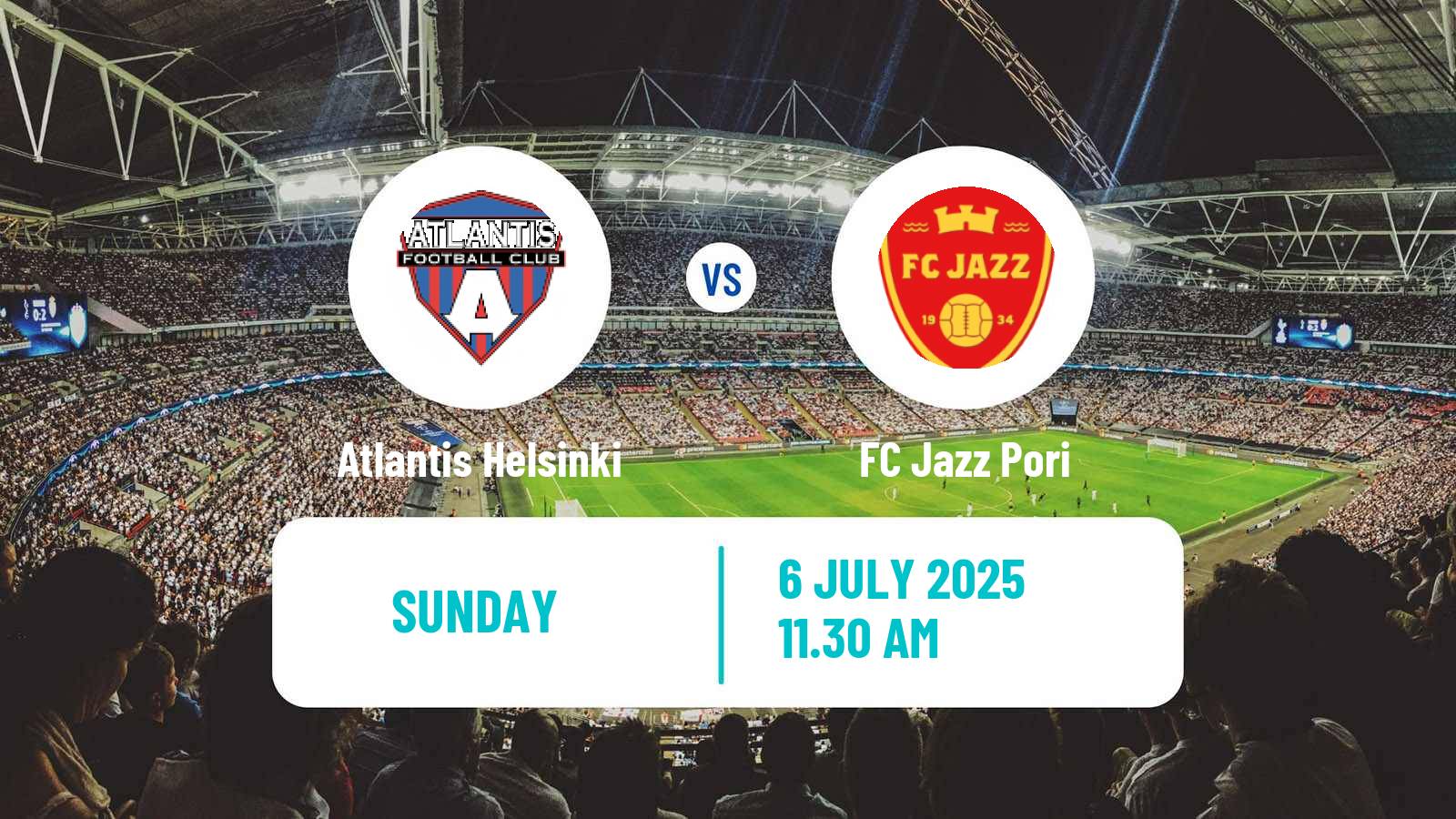 Soccer Finnish Ykkonen Atlantis Helsinki - Jazz Pori