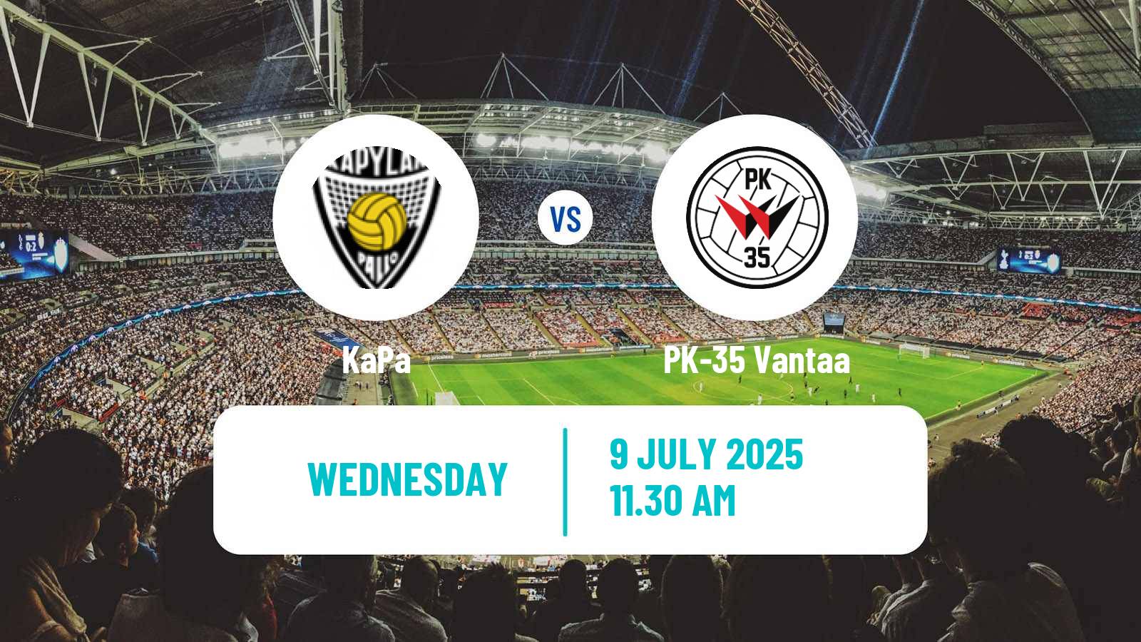 Soccer Finnish Ykkosliiga KaPa - PK-35 Vantaa