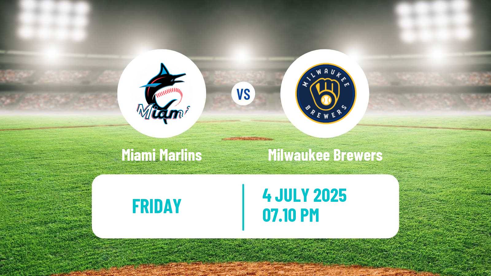 Baseball MLB Miami Marlins - Milwaukee Brewers