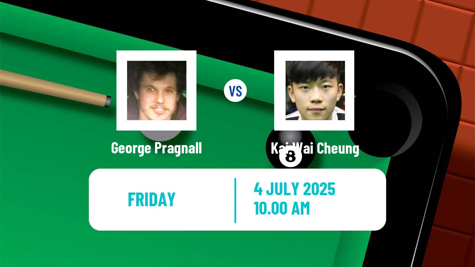 Snooker Championship League George Pragnall - Kai Wai Cheung