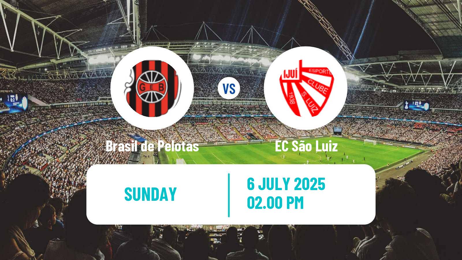 Soccer Brazilian Serie D Brasil de Pelotas - São Luiz