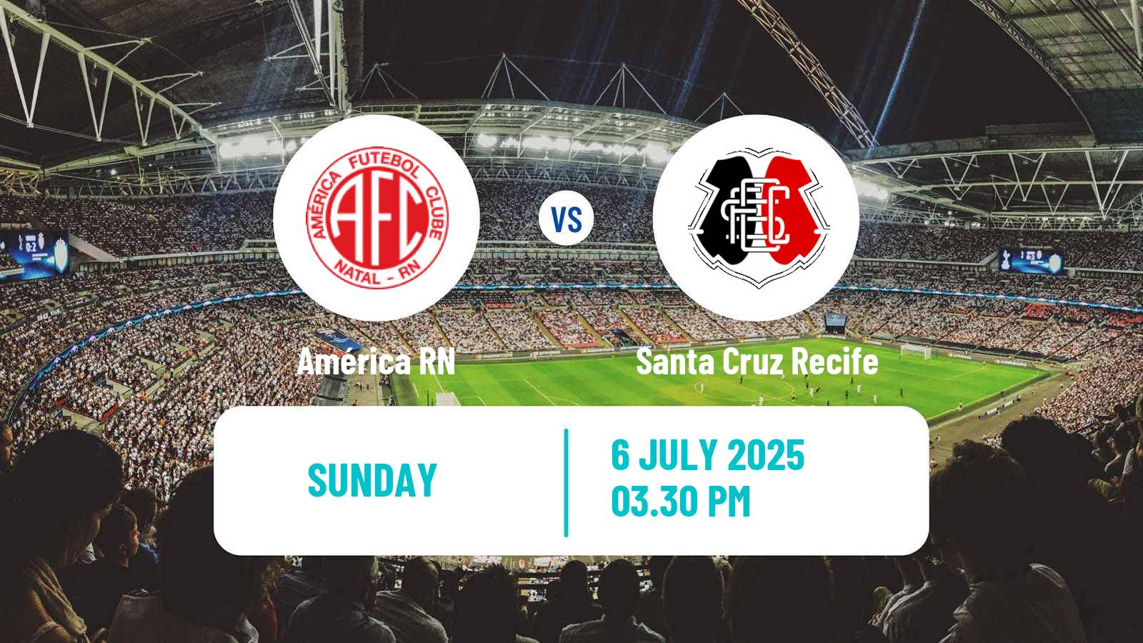 Soccer Brazilian Serie D América RN - Santa Cruz Recife