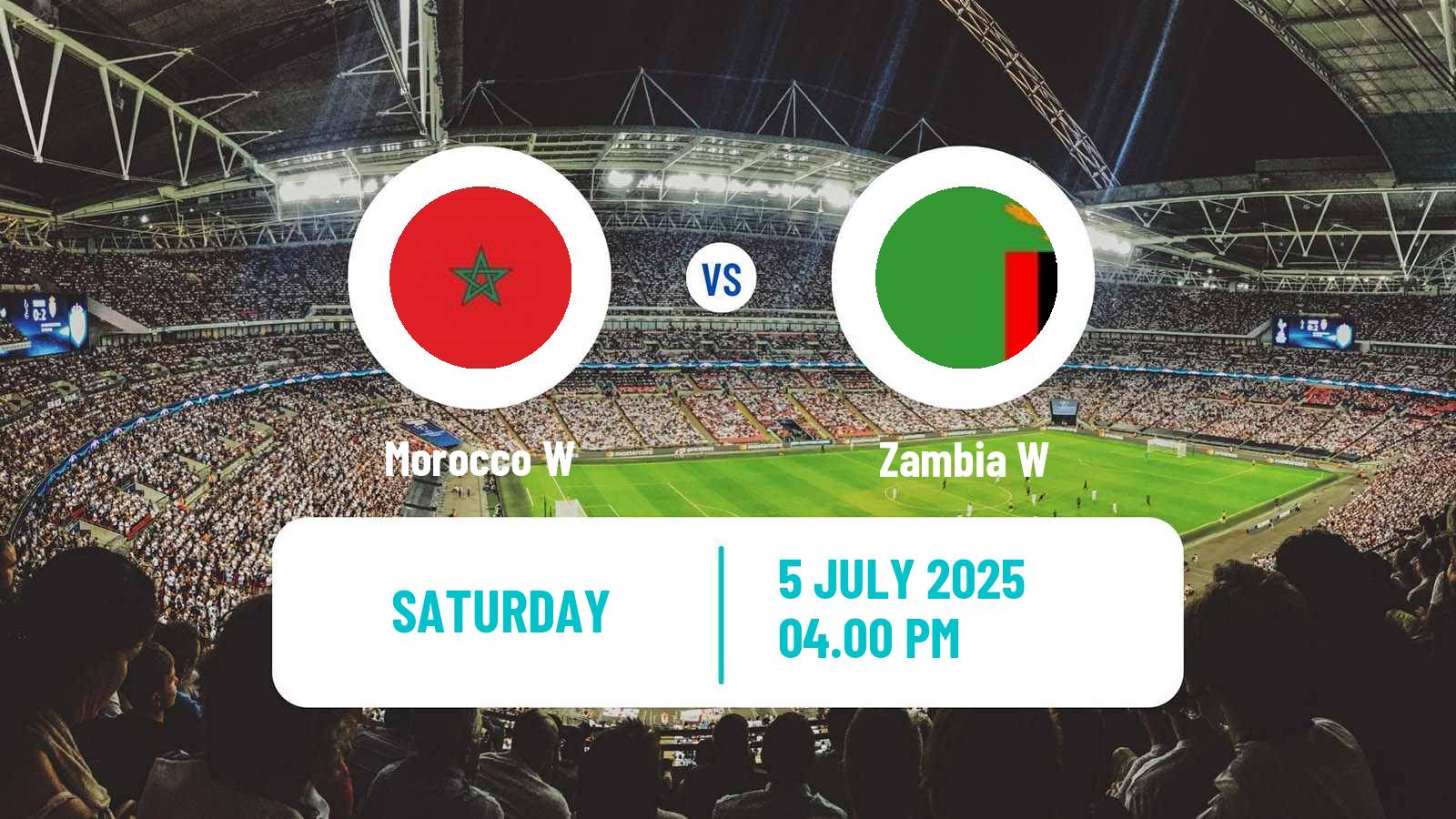 Soccer Africa Cup of Nations Women Morocco W - Zambia W
