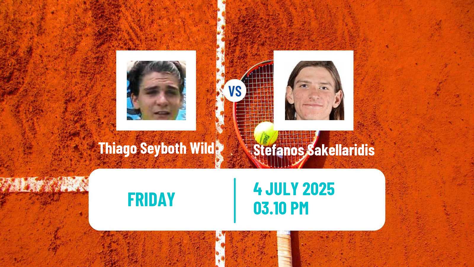 Tennis Modena Challenger Men Thiago Seyboth Wild - Stefanos Sakellaridis