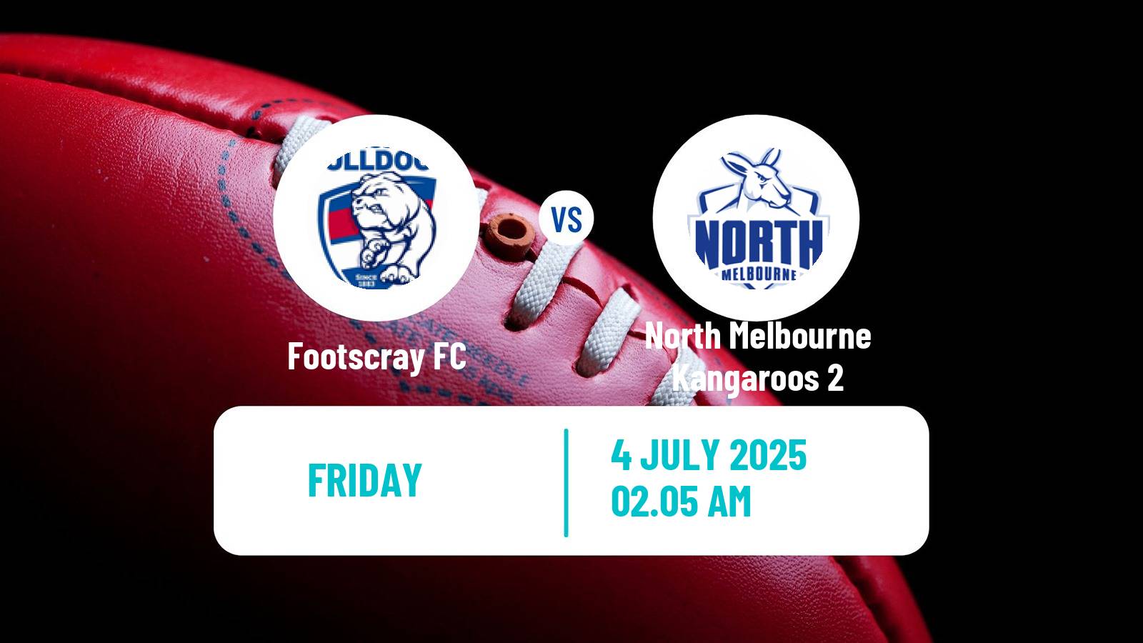 Aussie rules VFL Footscray - North Melbourne Kangaroos 2