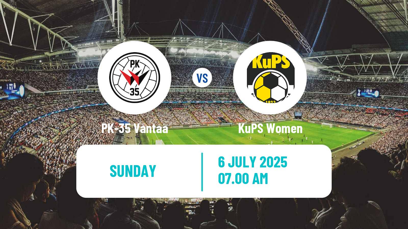 Soccer Finnish Kansallinen Liiga Women PK-35 Vantaa - KuPS