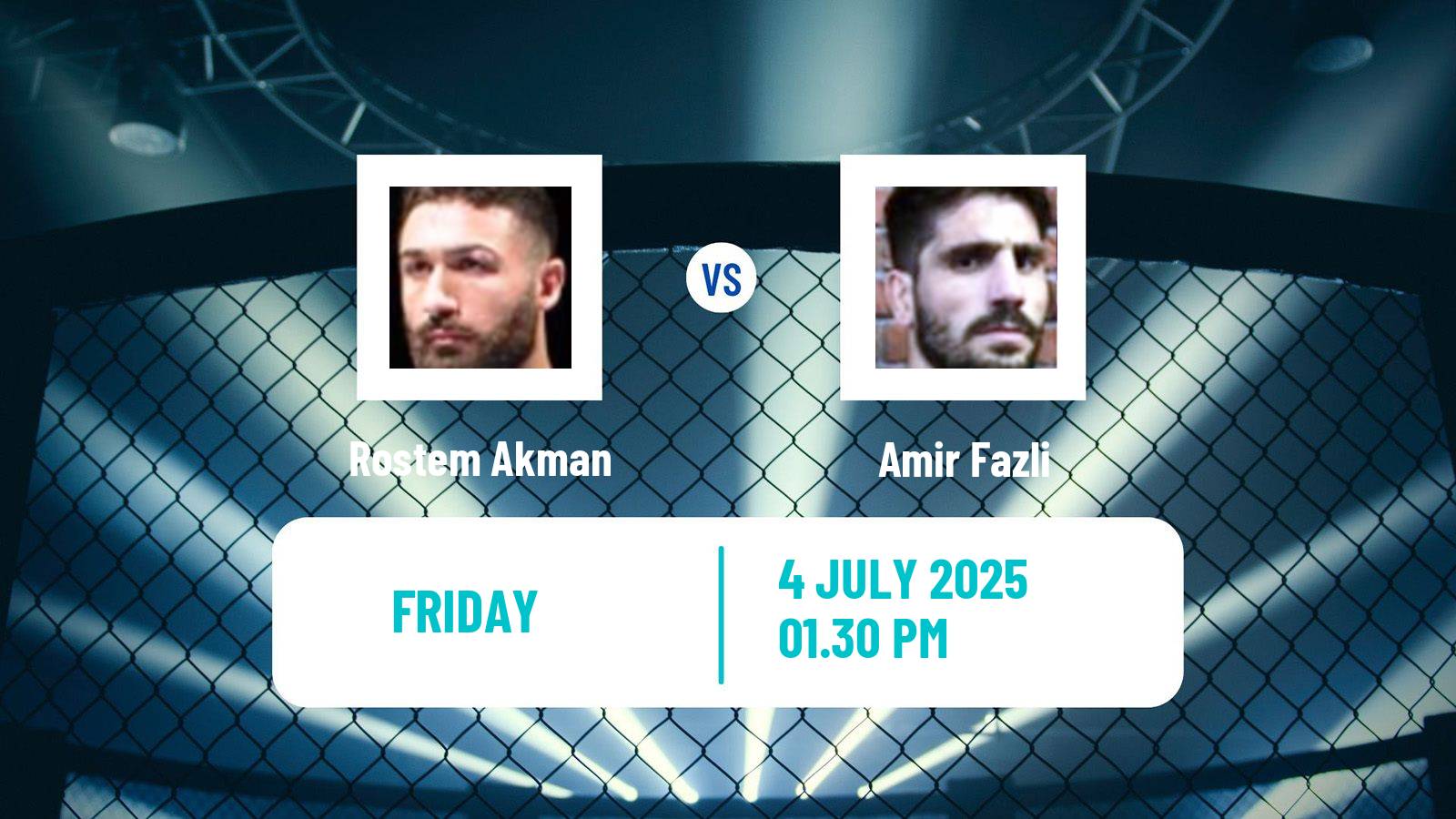 MMA Welterweight Pfl Mena Tournament Men Rostem Akman - Amir Fazli