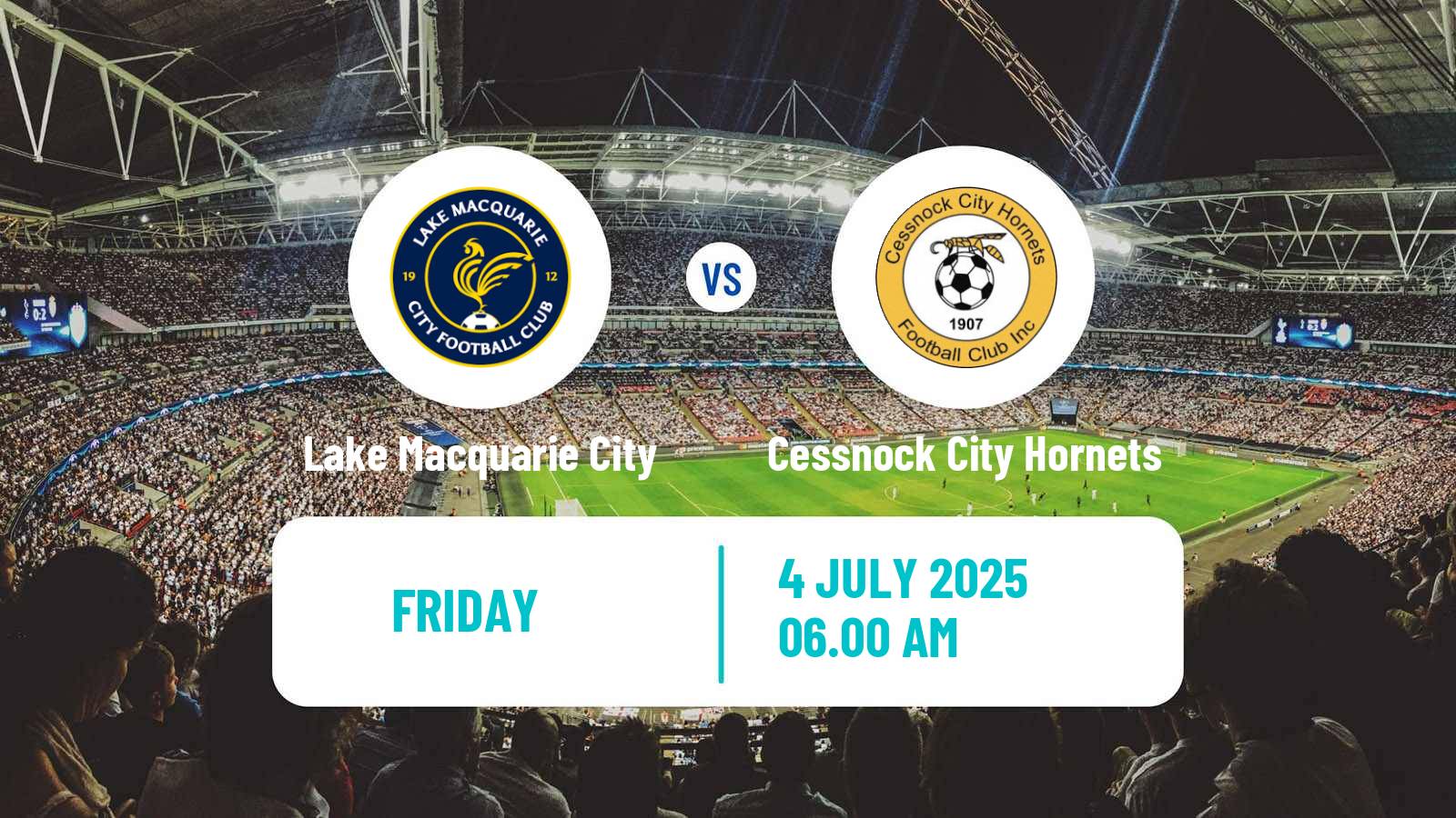 Soccer Australian Northern NSW State League Lake Macquarie City - Cessnock City Hornets