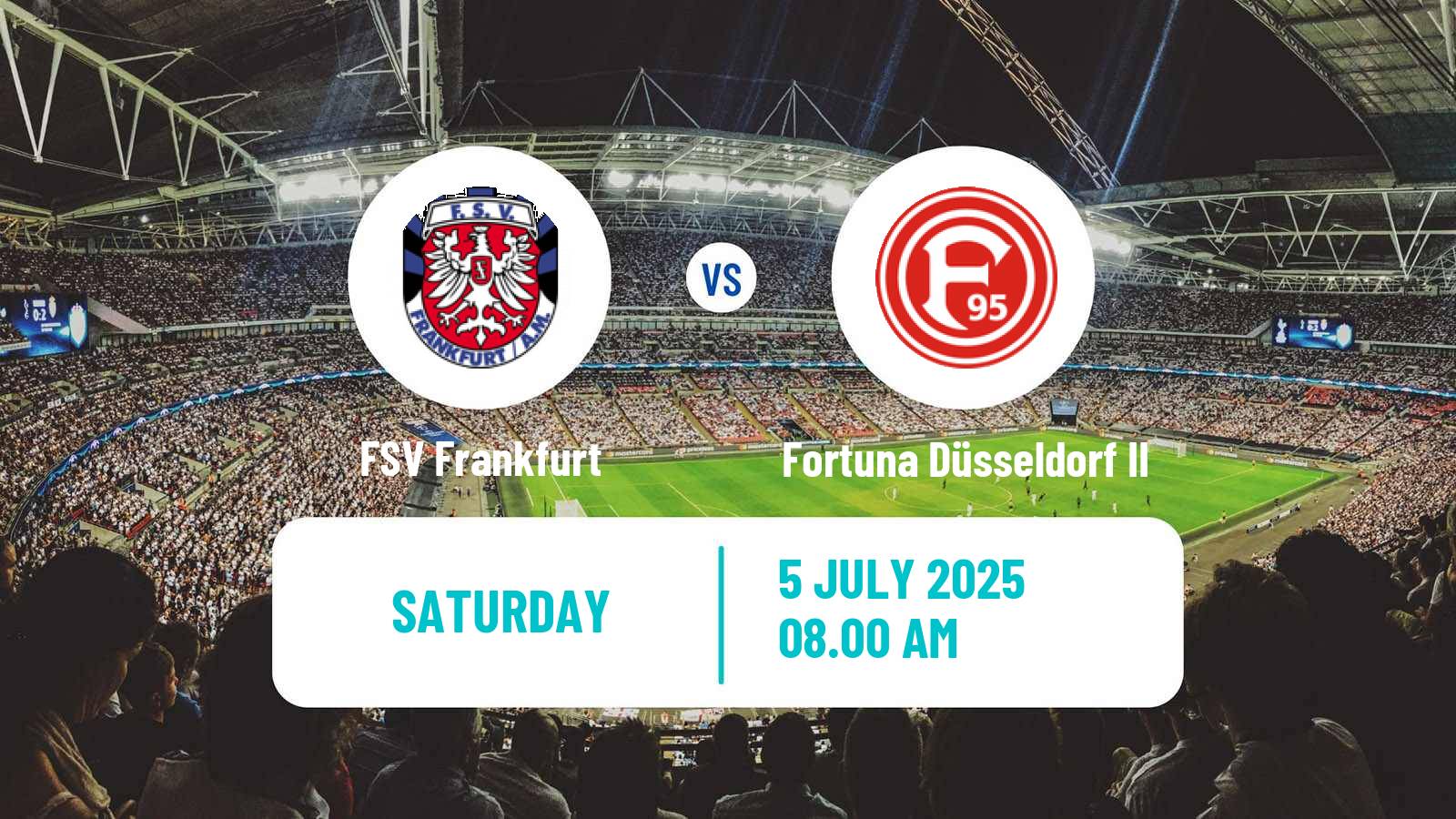 Soccer Club Friendly FSV Frankfurt - Fortuna Düsseldorf II