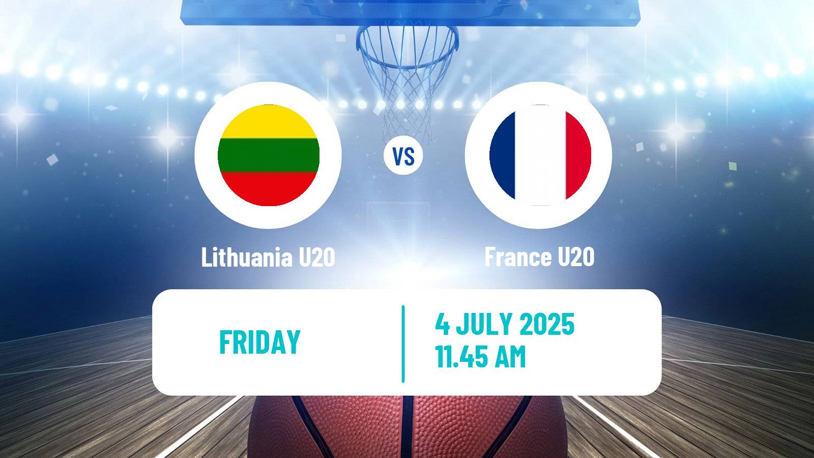 Basketball Friendly International Basketball Lithuania U20 - France U20