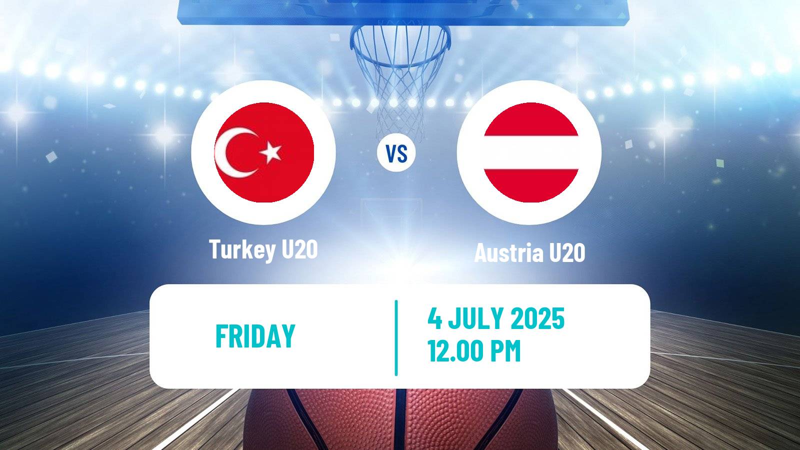 Basketball Friendly International Basketball Turkey U20 - Austria U20