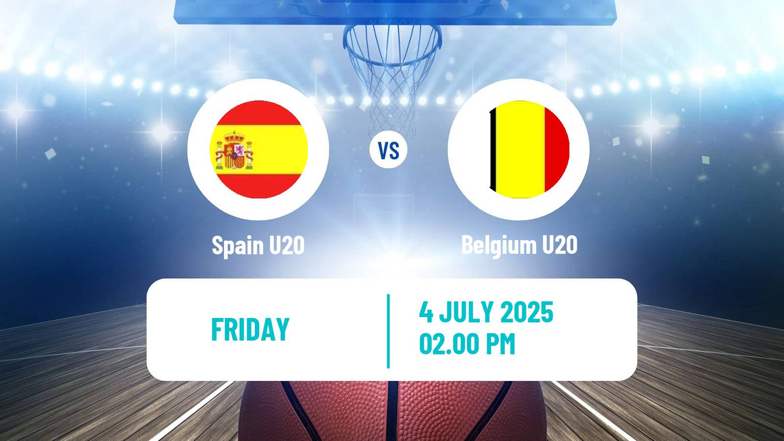 Basketball Friendly International Basketball Spain U20 - Belgium U20