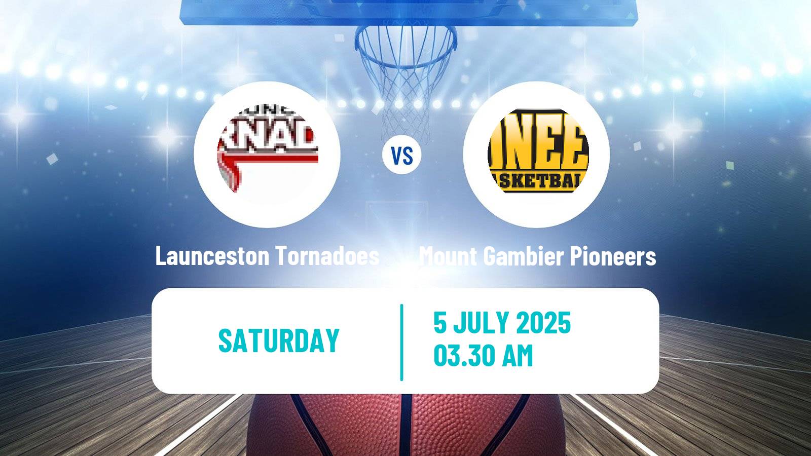 Basketball Australian NBL1 South Women Launceston Tornadoes - Mount Gambier Pioneers
