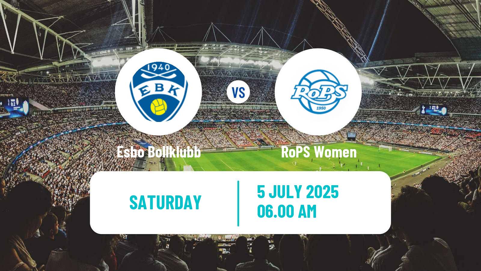 Soccer Finnish Ykkonen Women Esbo Bollklubb - RoPS