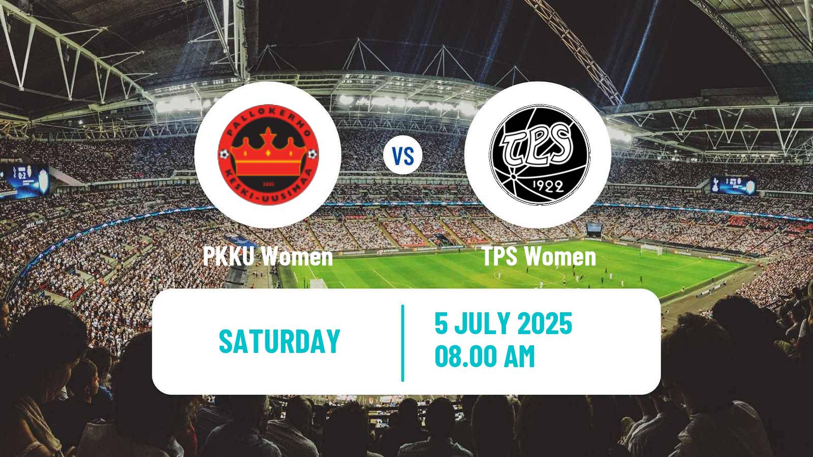 Soccer Finnish Ykkonen Women PKKU - TPS