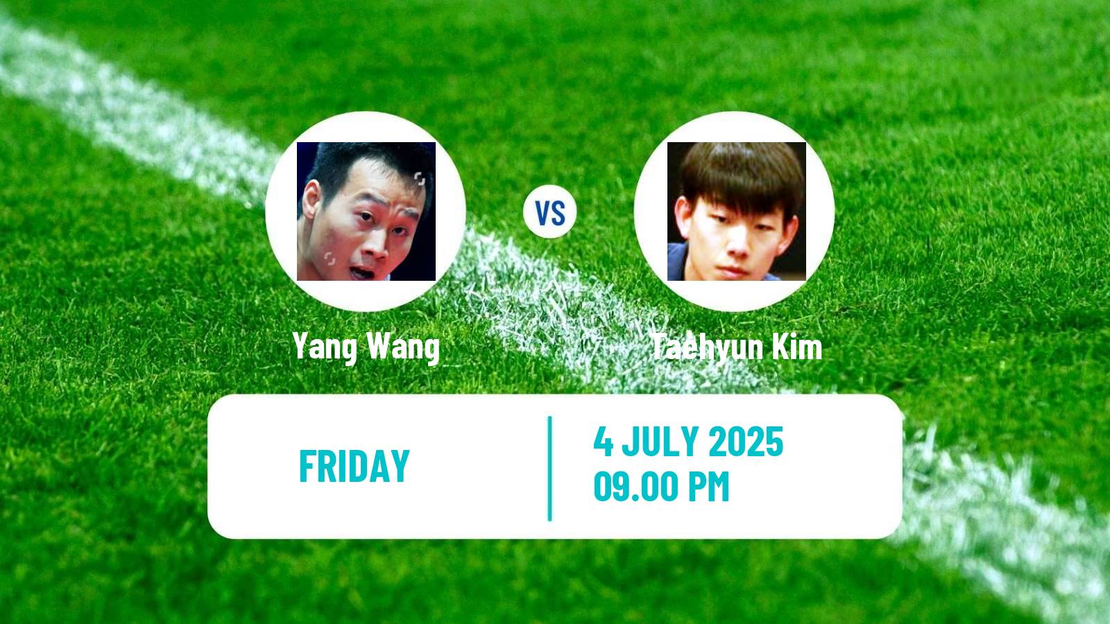 Table tennis United States Smash Men Yang Wang - Taehyun Kim