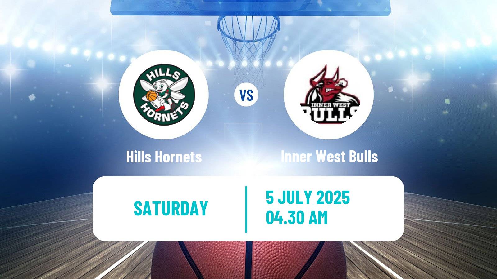 Basketball Australian NBL1 East Hills Hornets - Inner West Bulls