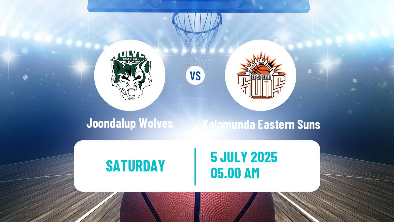 Basketball Australian NBL1 West Women Joondalup Wolves - Kalamunda Eastern Suns