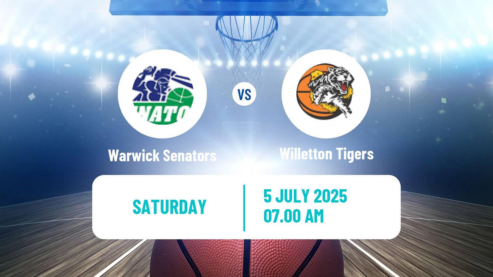 Basketball Australian NBL1 West Warwick Senators - Willetton Tigers