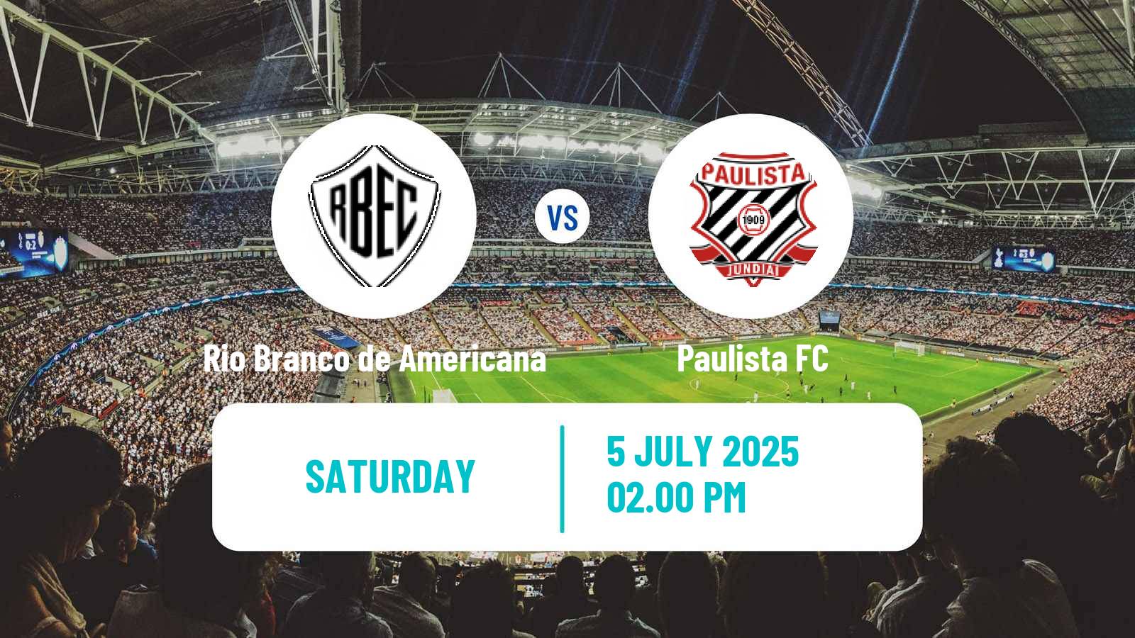 Soccer Brazilian Copa Paulista Rio Branco de Americana - Paulista