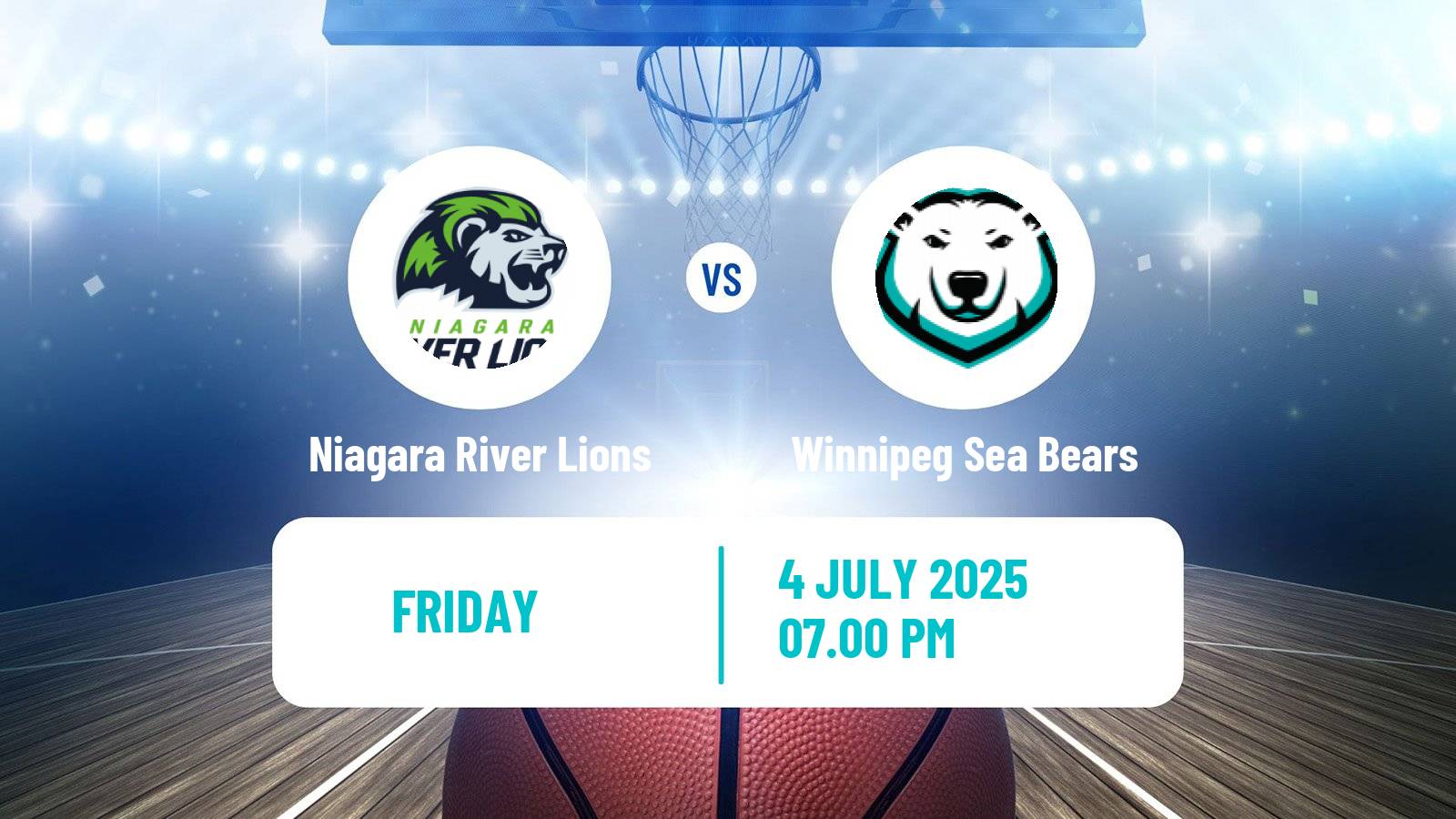 Basketball Canadian CEBL Niagara River Lions - Winnipeg Sea Bears