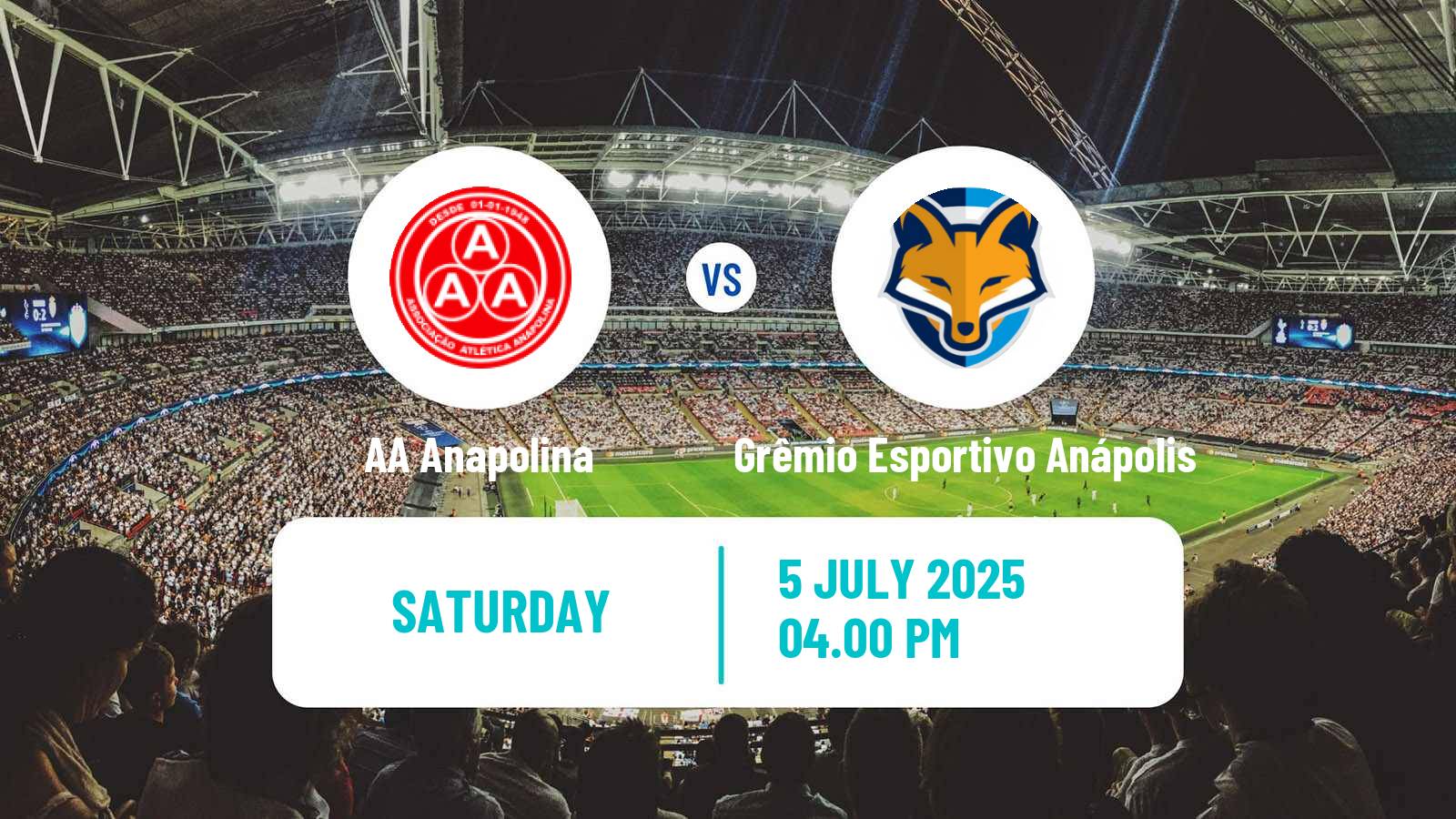 Soccer Brazilian Campeonato Goiano 2 Anapolina - Grêmio Esportivo Anápolis